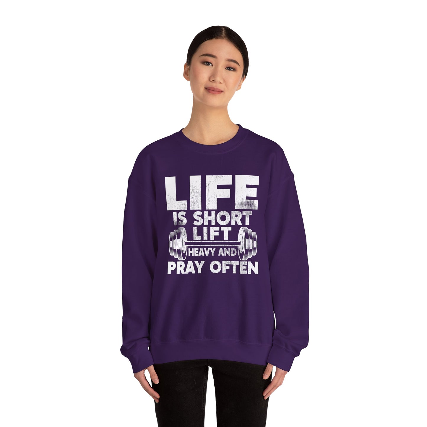 Inspiring Barbell Prayer Crewneck