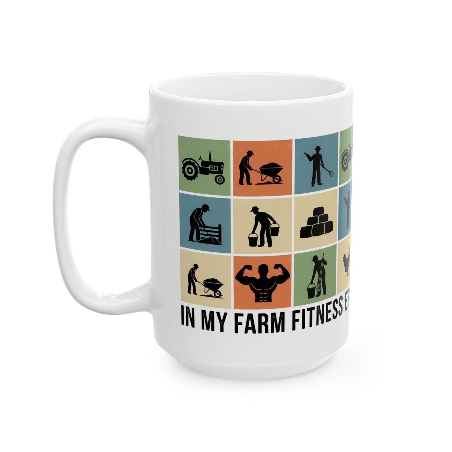 Farm Fitness Mug — "In My Farm Fitness Era" Ceramic Coffee Cup (11oz & 15oz)