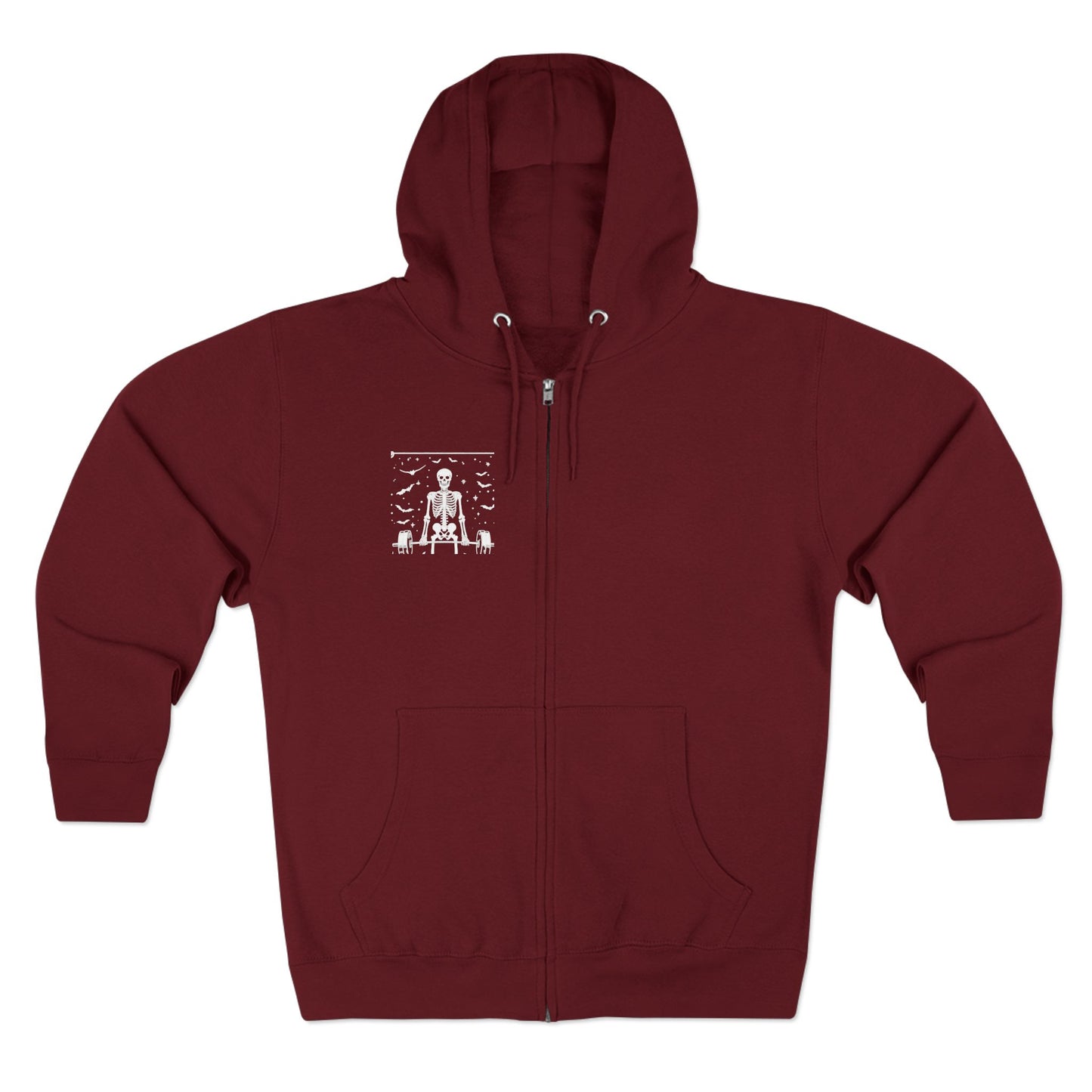 Tarot The Hierophant Zip Hoodie — Mystical Tarot Card Backprint Hoodie