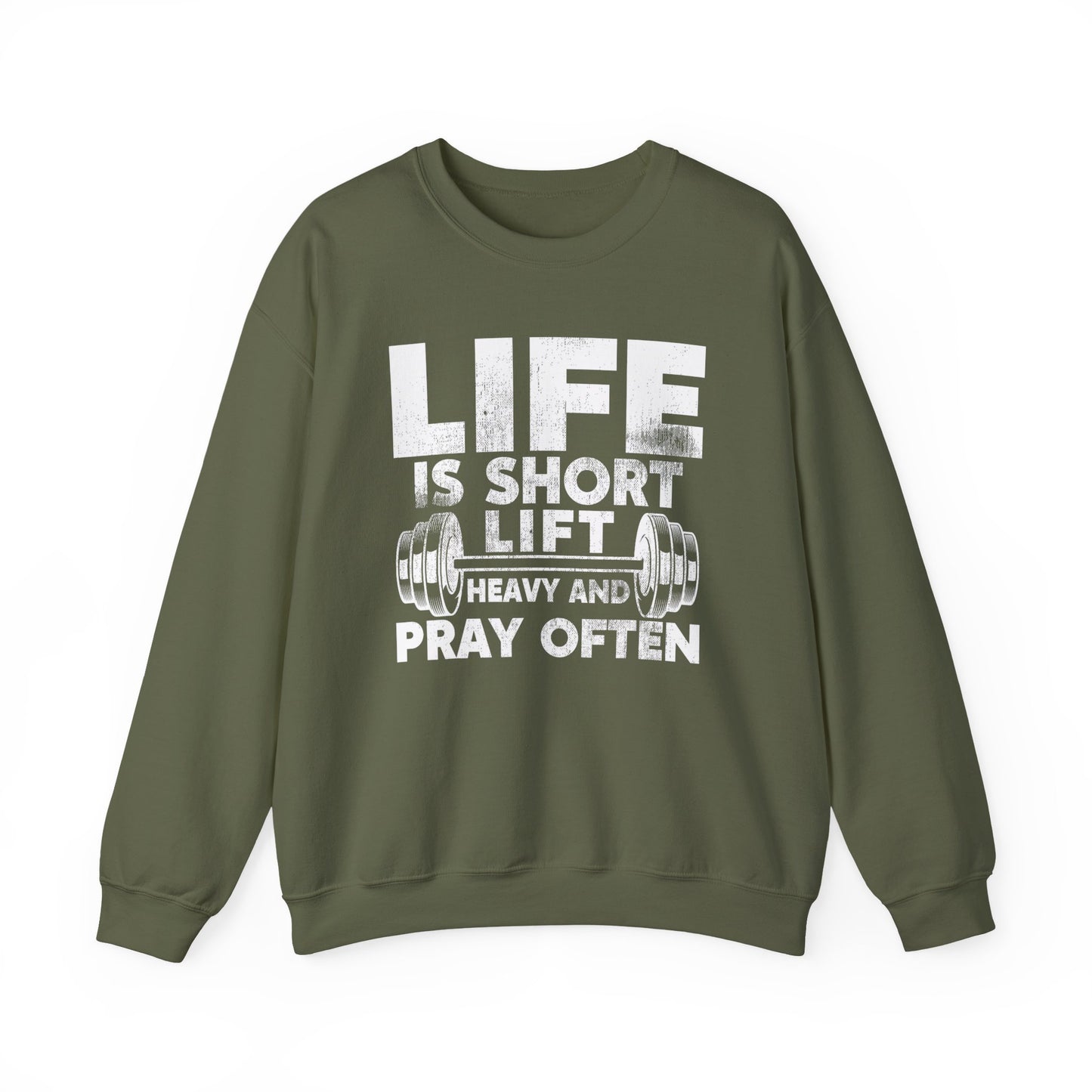Inspiring Barbell Prayer Crewneck