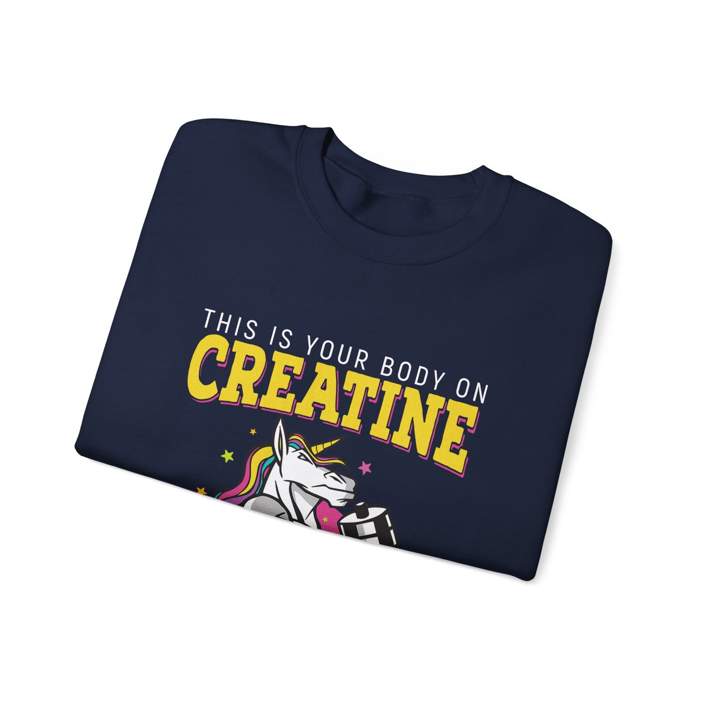 Pumped-Up Creatine Unicorn Crewneck