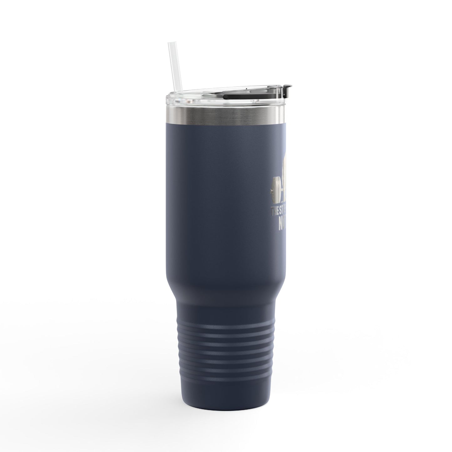 40oz Insulated Travel Mug — "The Strength Is Earned Not Given" Gym Motivation Tumbler