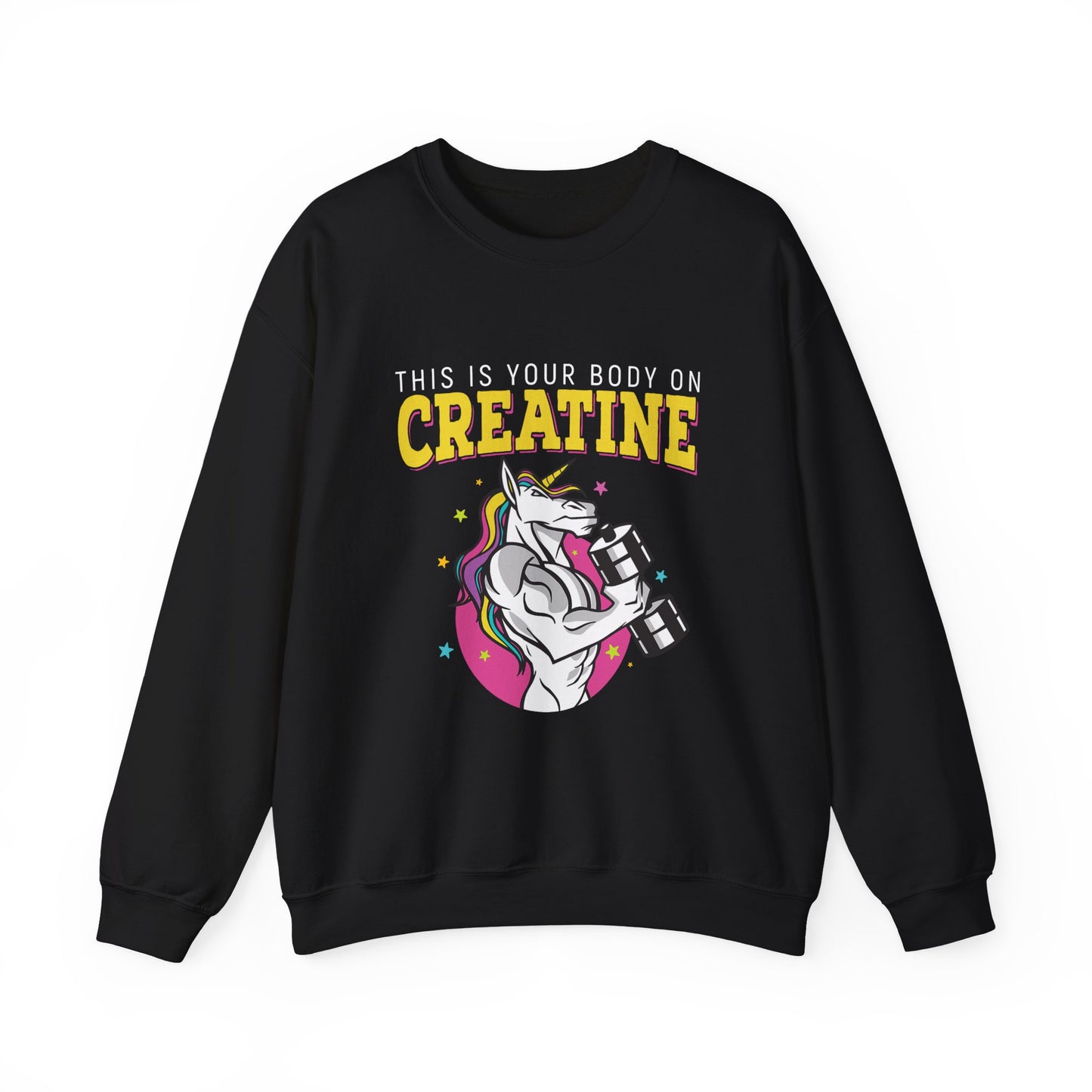 Pumped-Up Creatine Unicorn Crewneck