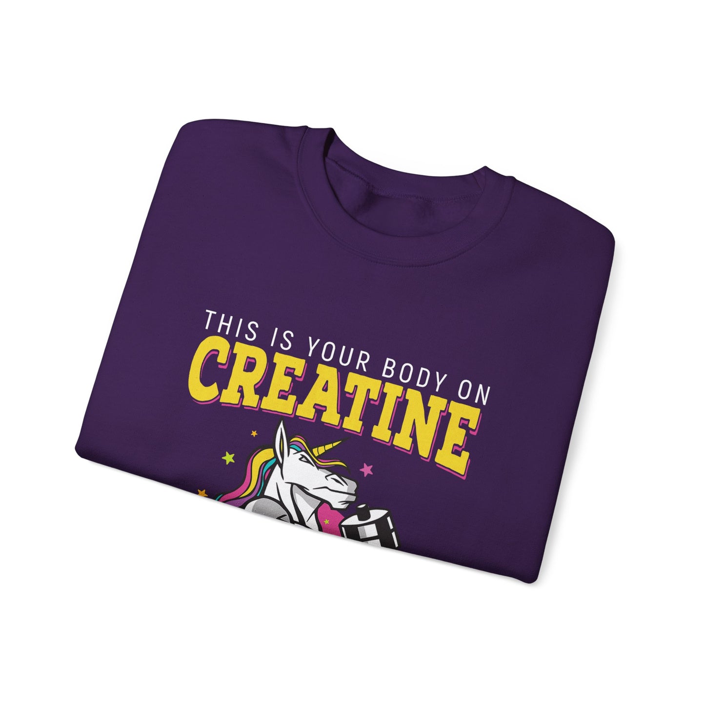 Pumped-Up Creatine Unicorn Crewneck