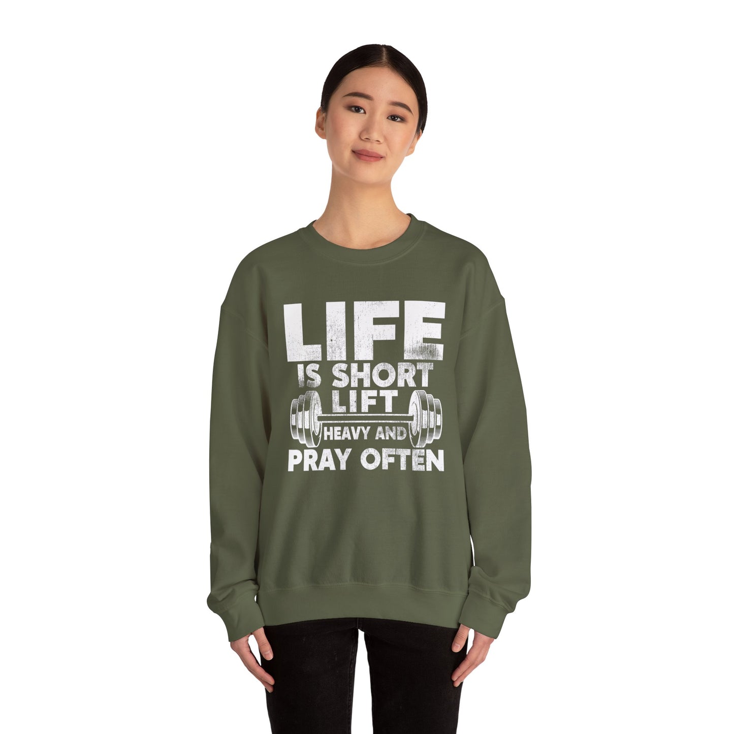 Inspiring Barbell Prayer Crewneck