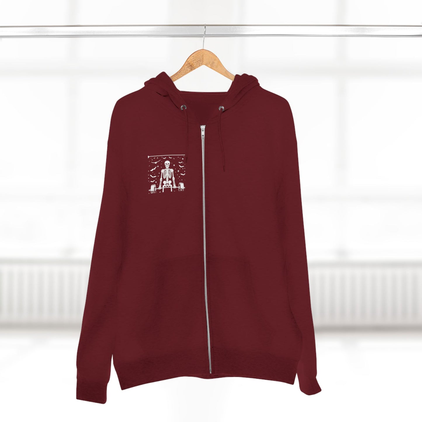 Tarot The Hierophant Zip Hoodie — Mystical Tarot Card Backprint Hoodie