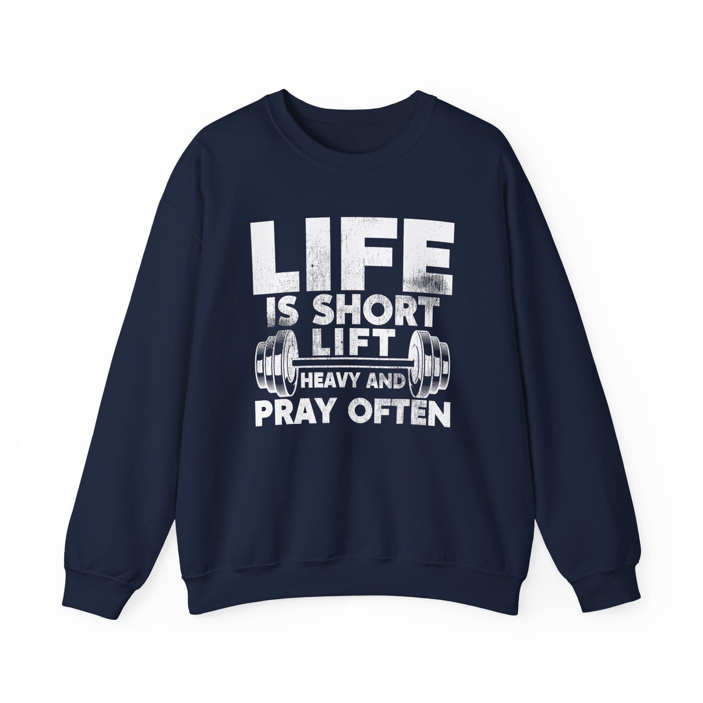 Inspiring Barbell Prayer Crewneck