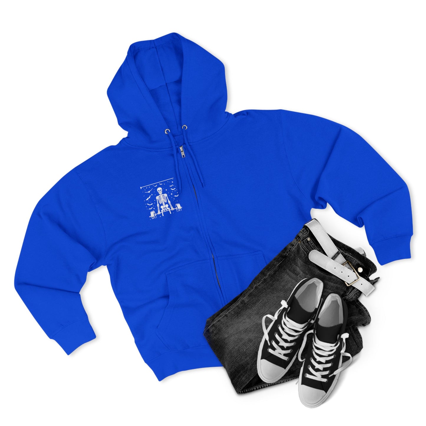 Tarot The Hierophant Zip Hoodie — Mystical Tarot Card Backprint Hoodie
