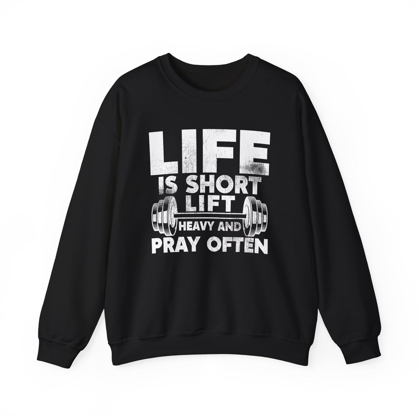 Inspiring Barbell Prayer Crewneck