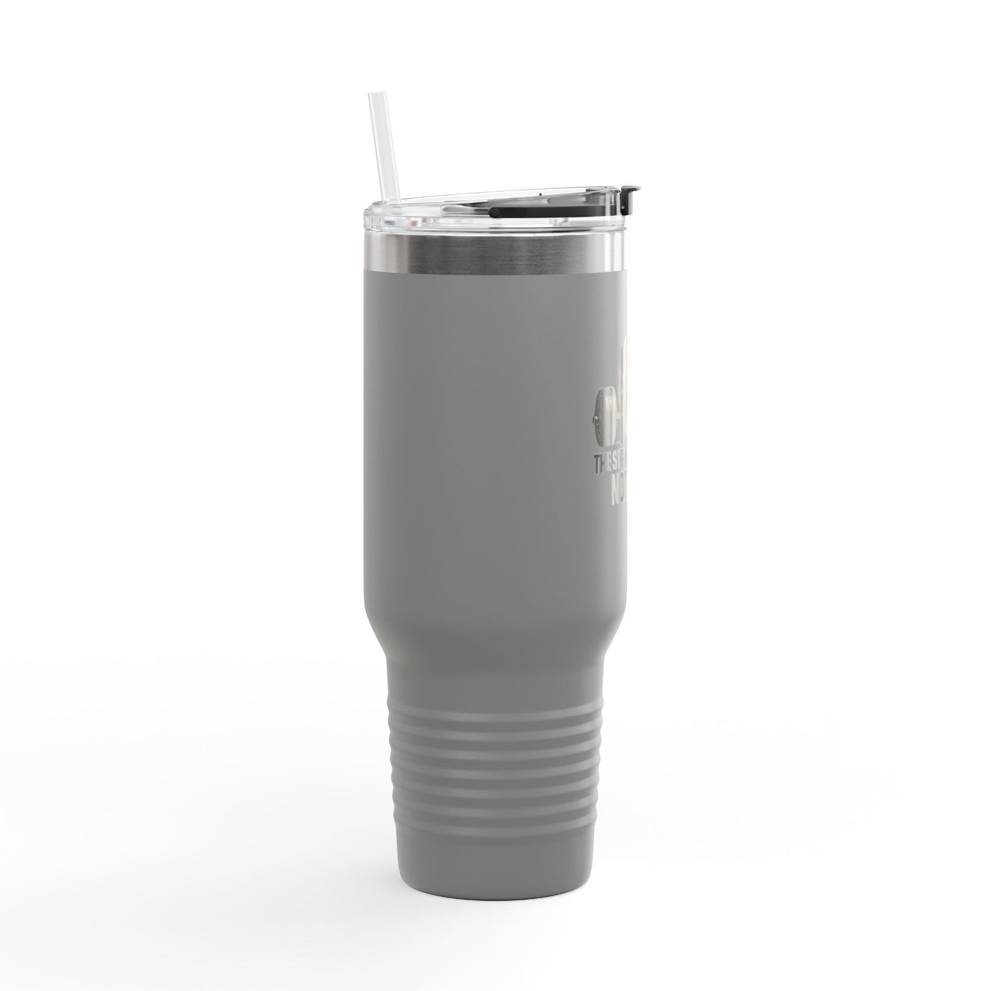 40oz Insulated Travel Mug — "The Strength Is Earned Not Given" Gym Motivation Tumbler