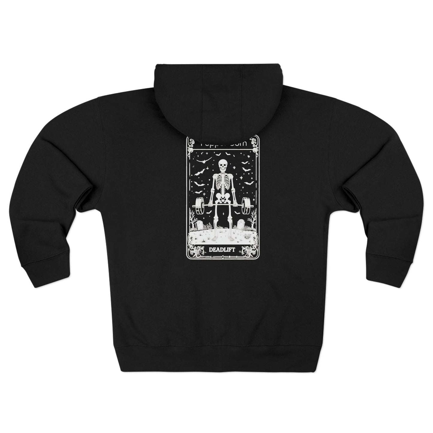 Tarot The Hierophant Zip Hoodie — Mystical Tarot Card Backprint Hoodie
