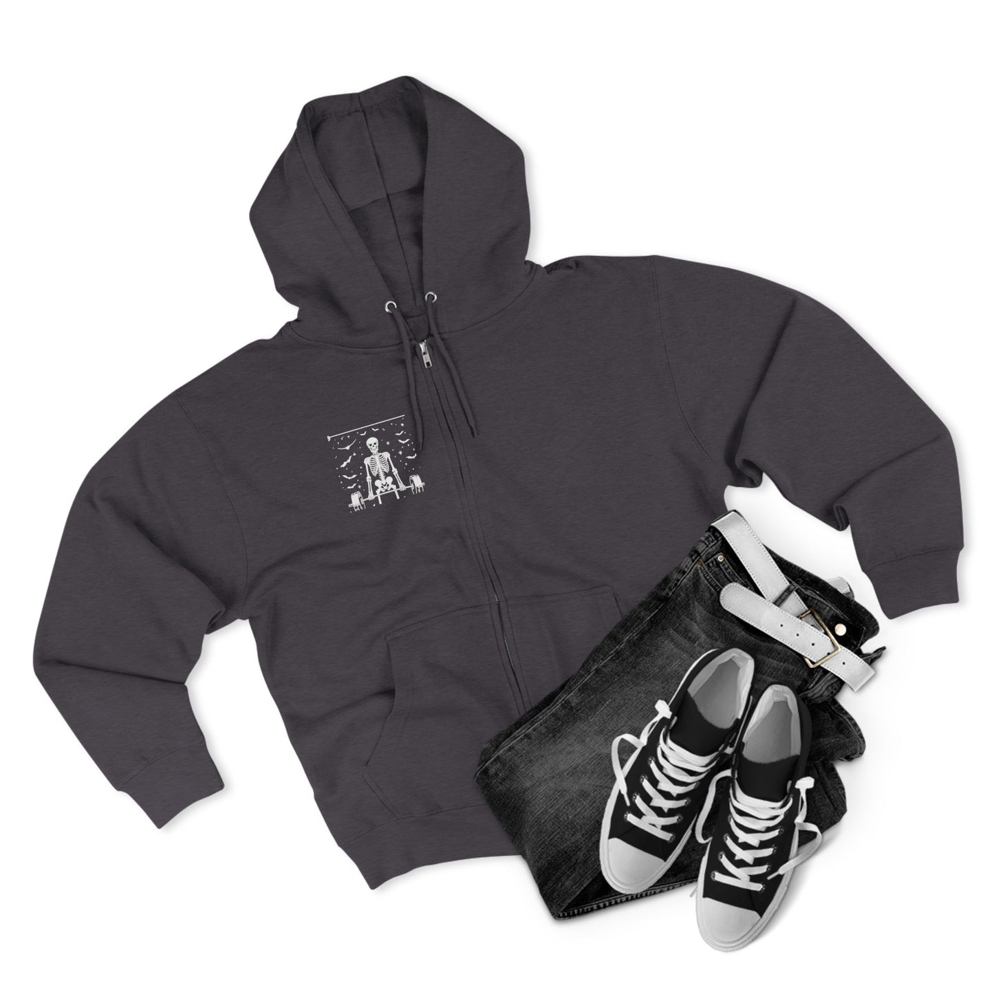 Tarot The Hierophant Zip Hoodie — Mystical Tarot Card Backprint Hoodie