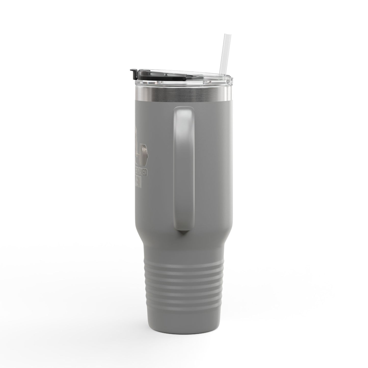 40oz Insulated Travel Mug — "The Strength Is Earned Not Given" Gym Motivation Tumbler