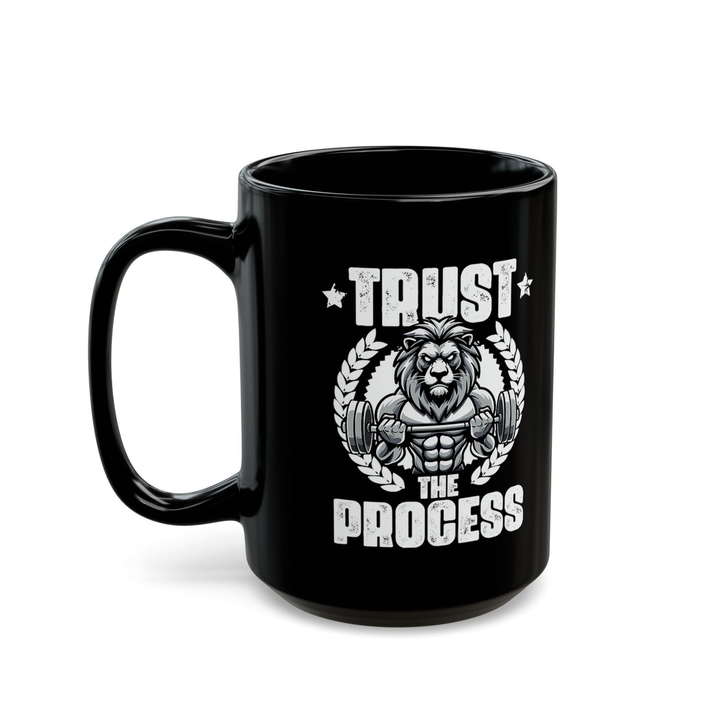 Power-Packed Process Black Mug