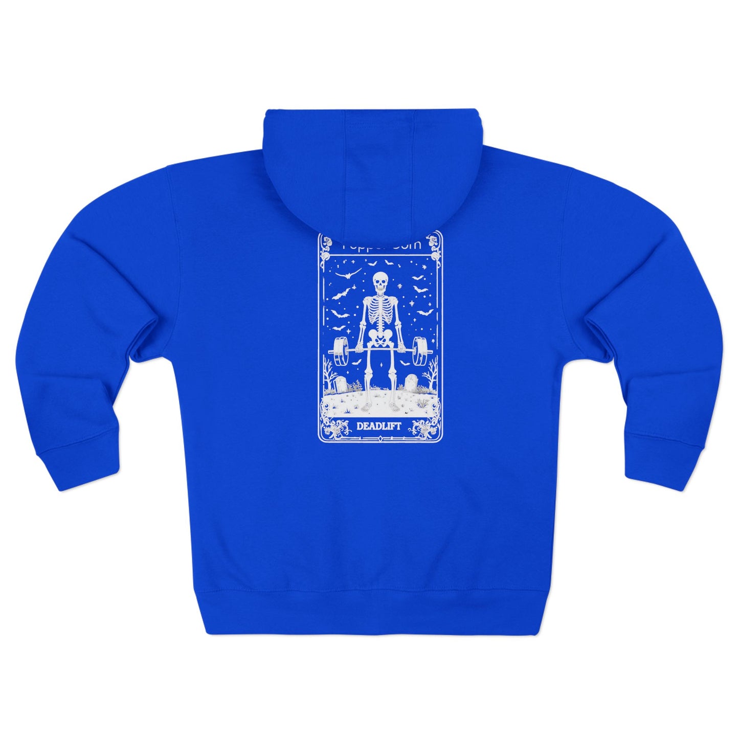 Tarot The Hierophant Zip Hoodie — Mystical Tarot Card Backprint Hoodie