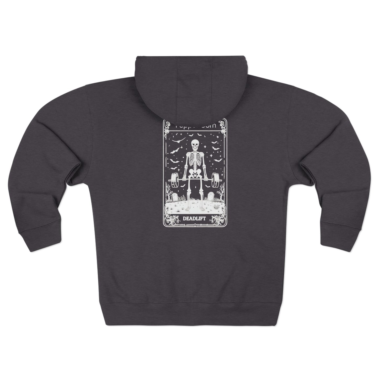 Tarot The Hierophant Zip Hoodie — Mystical Tarot Card Backprint Hoodie