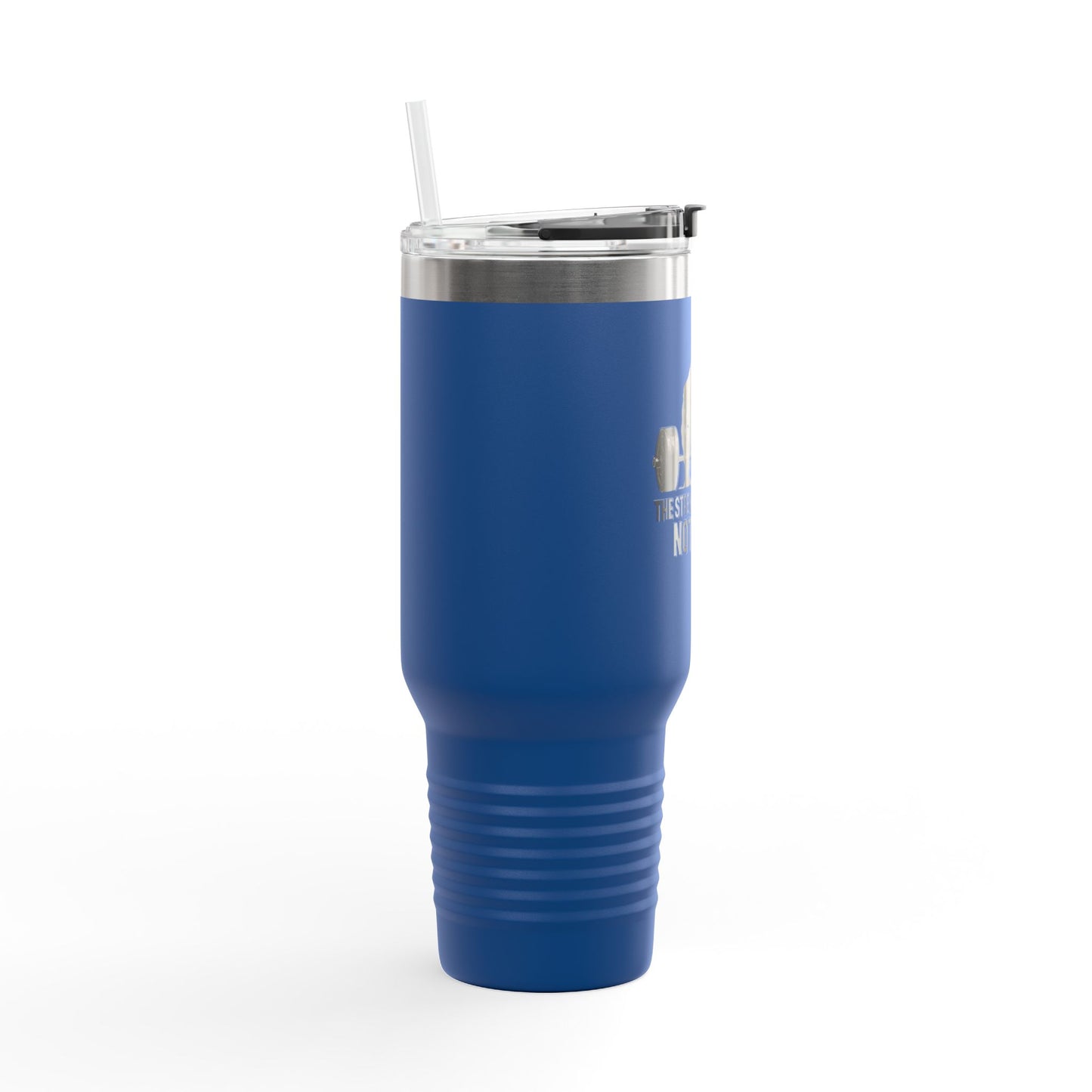 40oz Insulated Travel Mug — "The Strength Is Earned Not Given" Gym Motivation Tumbler