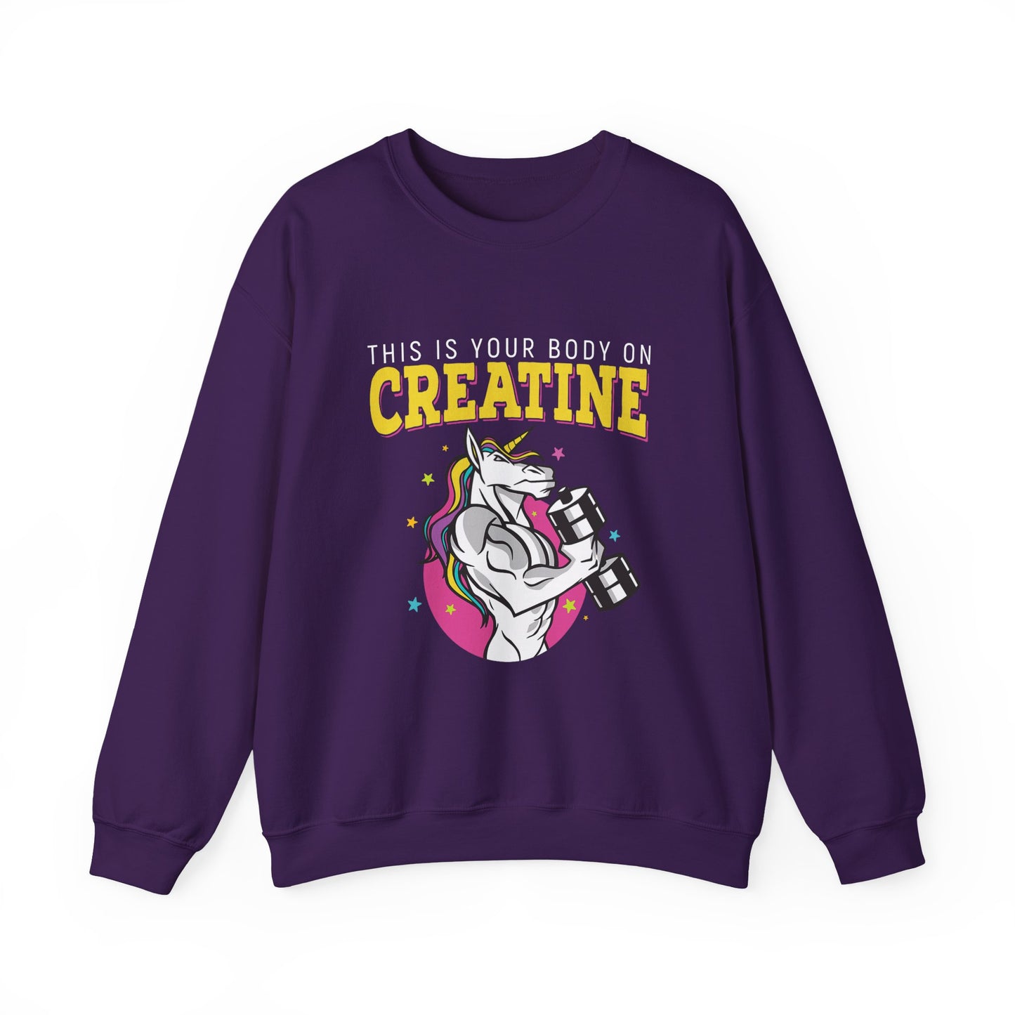 Pumped-Up Creatine Unicorn Crewneck