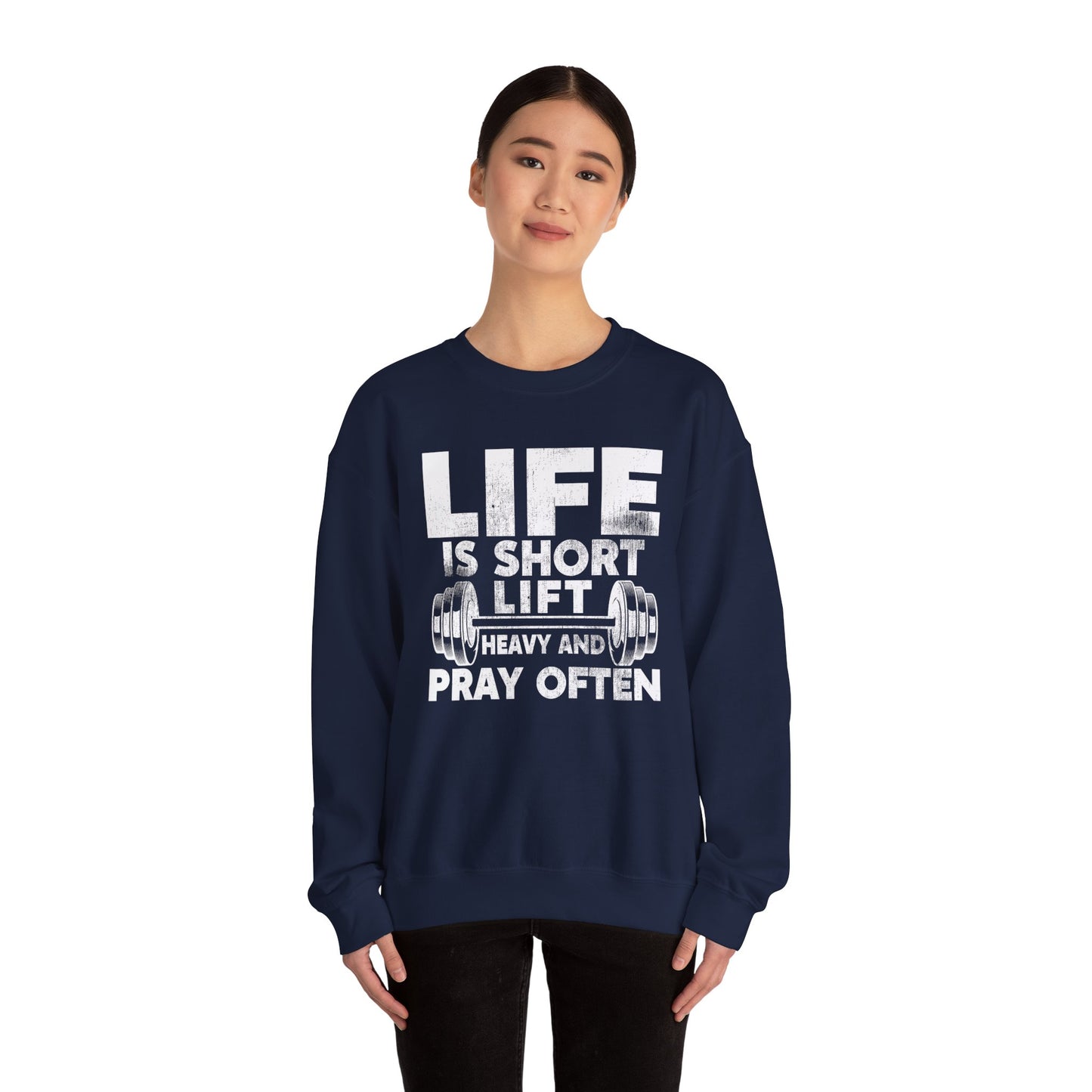 Inspiring Barbell Prayer Crewneck