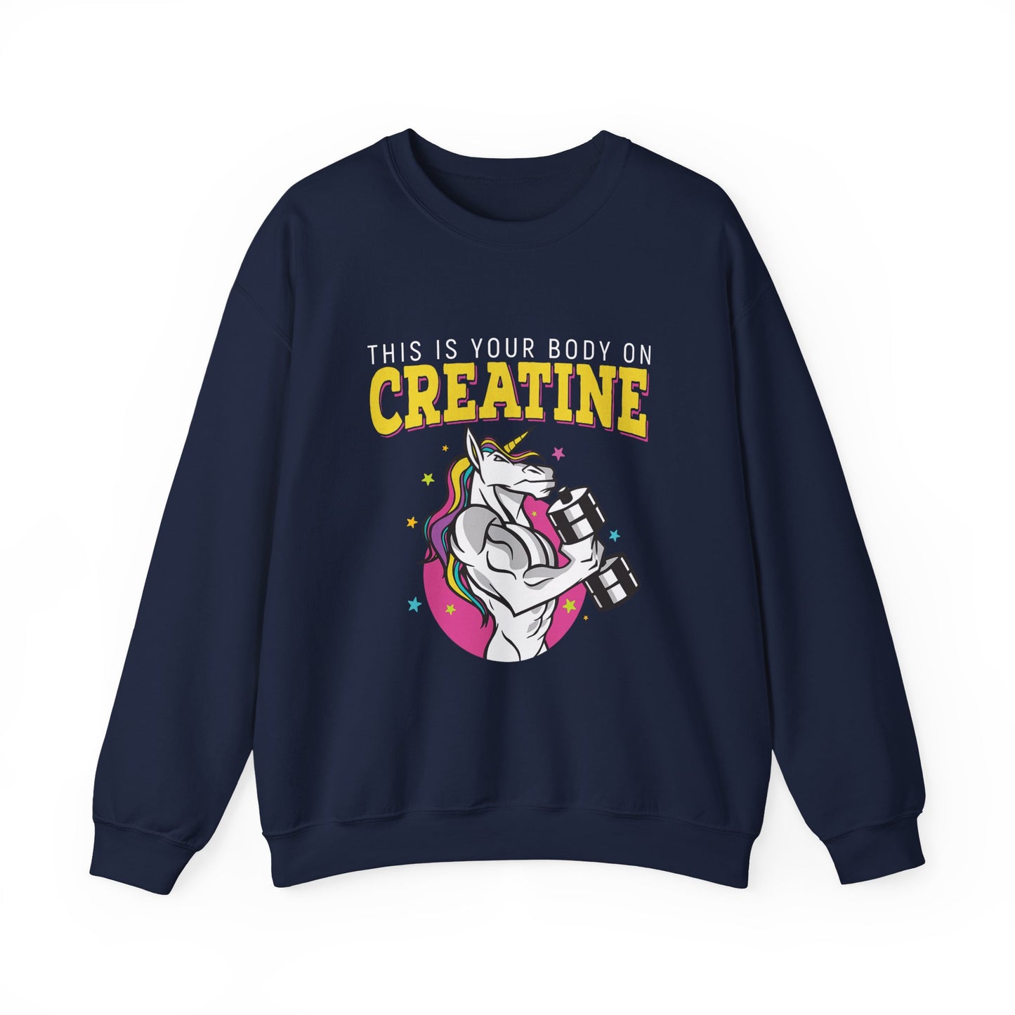 Pumped-Up Creatine Unicorn Crewneck