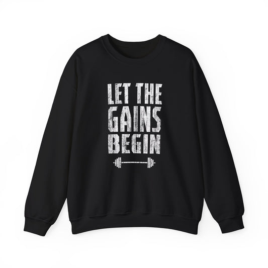 Bold Barbell Gains Sweatshirt